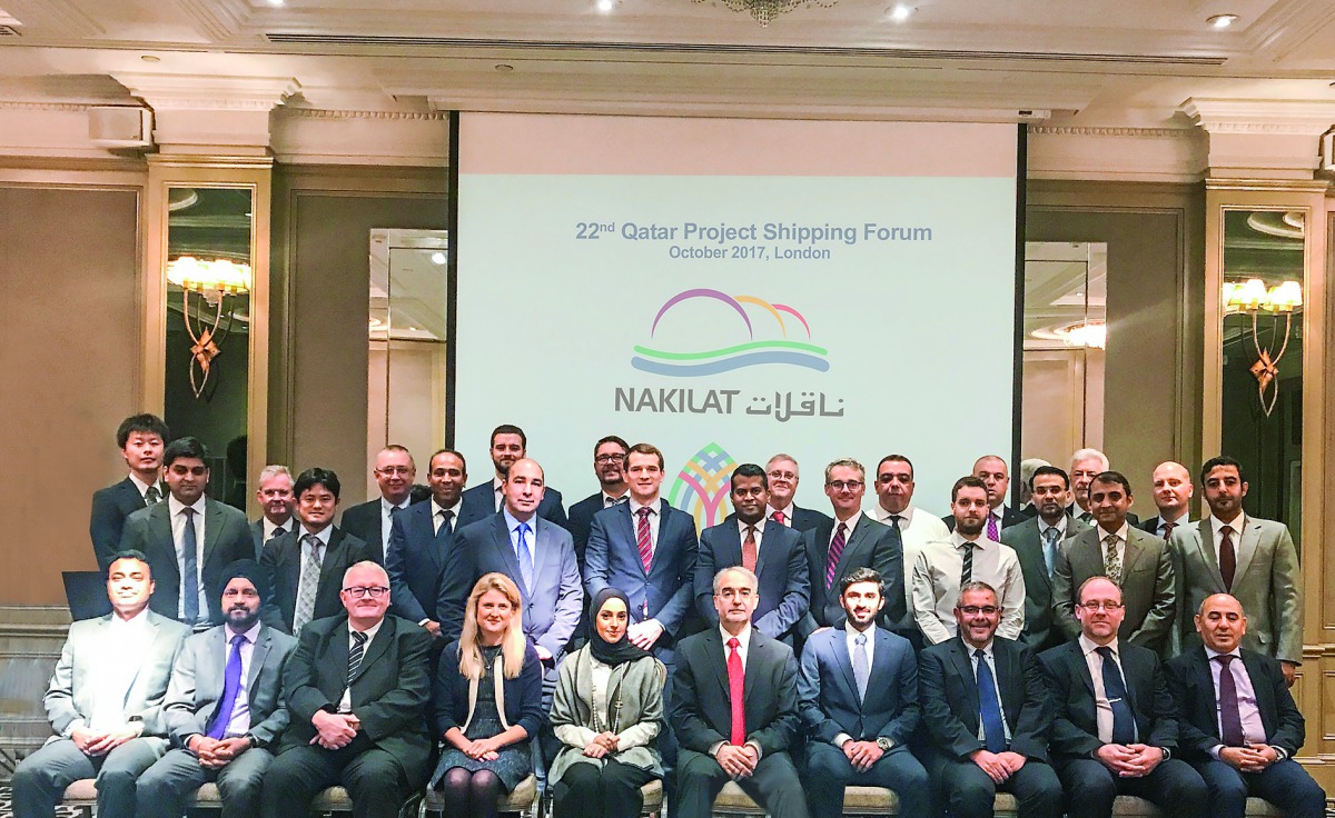 Officials  and participants of the 22nd Qatar Project Shipping Forum held in London.