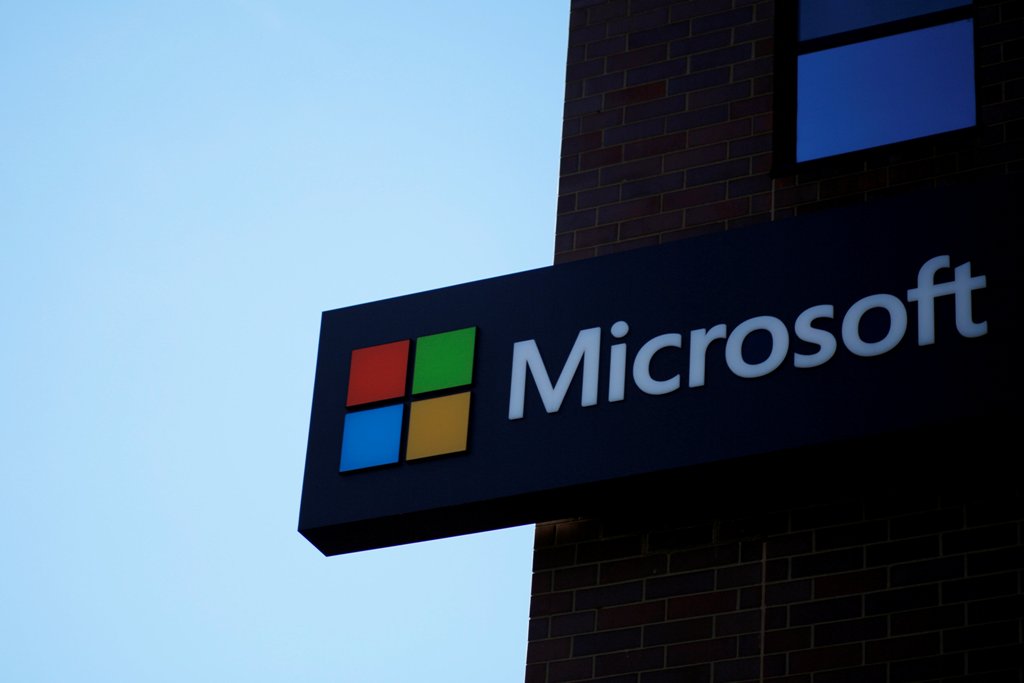 A sign marks the Microsoft office in Cambridge, Massachusetts, U.S. January 25, 2017. REUTERS/Brian Snyder/