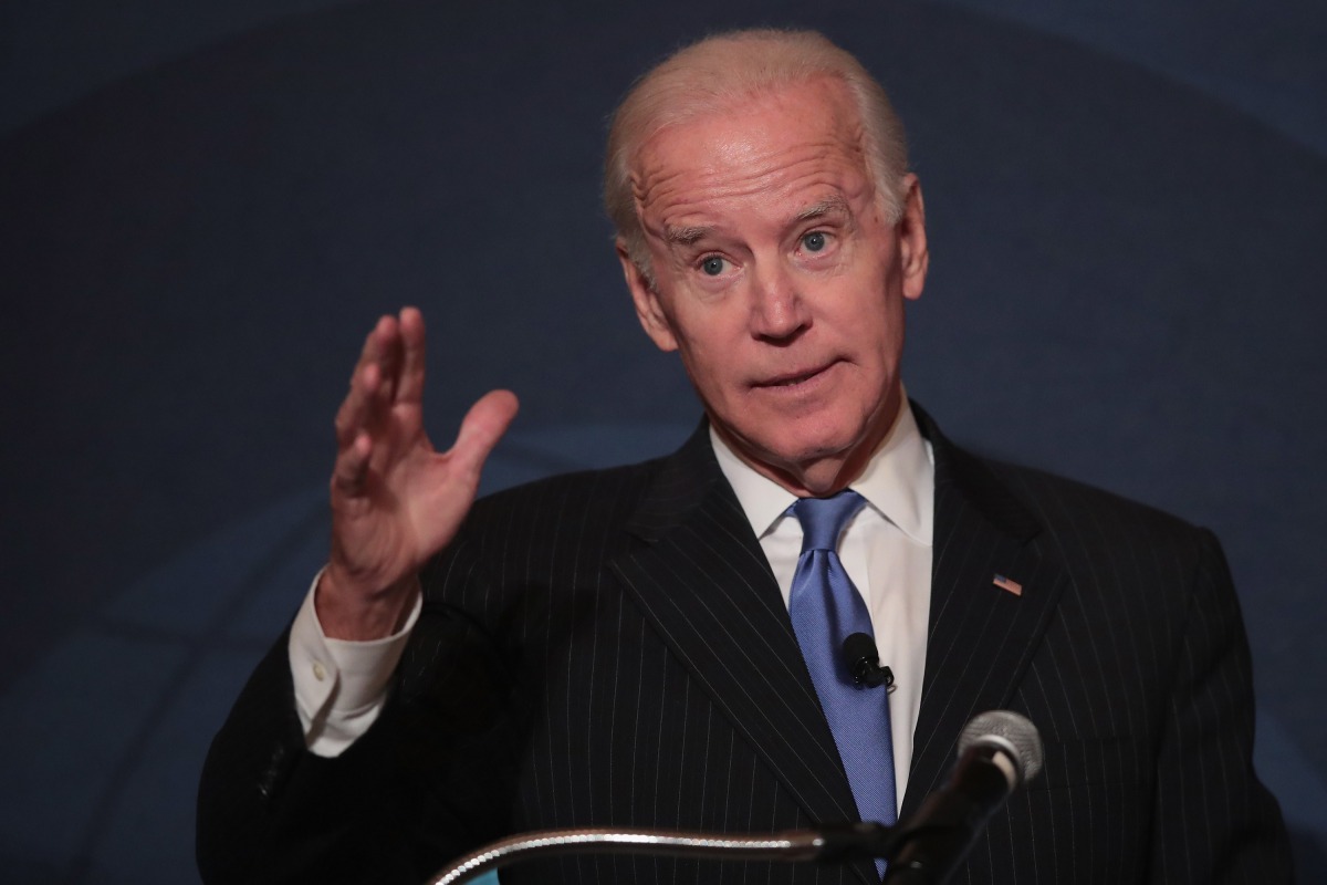 ormer vice president Joe Biden speaks to the Chicago Council on Global Affairs on November 1, 2017 in Chicago, Illinois. Biden addressed the consequences of U.S. disengagement from world leadership at the event. Scott Olson/Getty Images/AFP