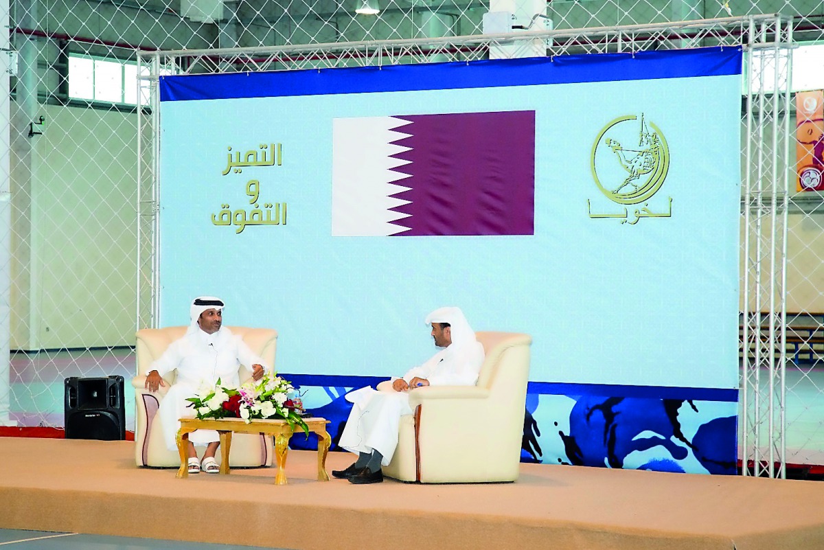 Olympic champion Nasser Saleh Al Attiyah at the meeting.