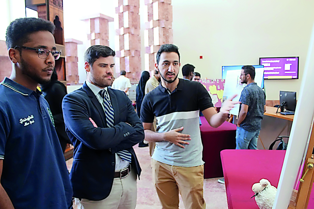 Texas A&M at Qatar students during the Global Showcase.