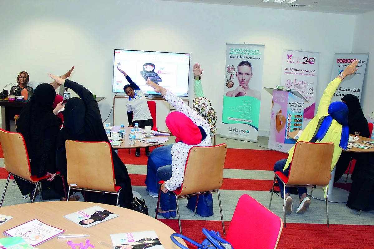 Participants take part in the ‘our passion in our health’ program.