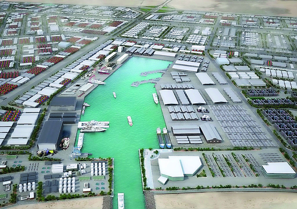 A computer generated image of one of the upcoming Investment Free Zones in Qatar. 
