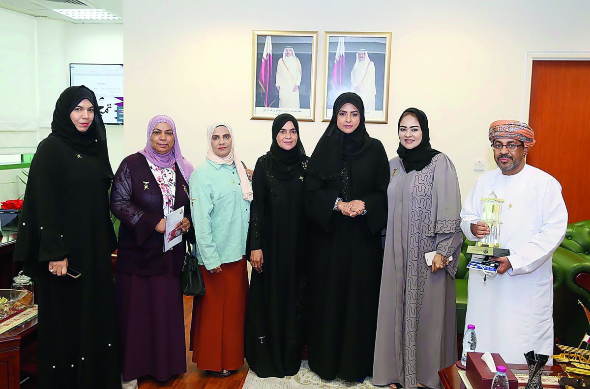 The educational delegation from Oman during their visit to Doha to review the projects of the Ministry of Education and Higher Education and its educational initiatives.

