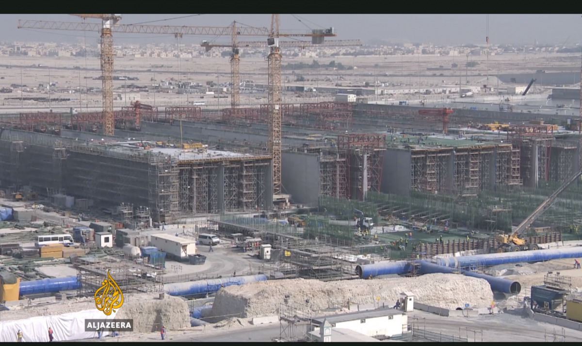 Screen grab from an Al Jazeera video on mega water project in Qatar
