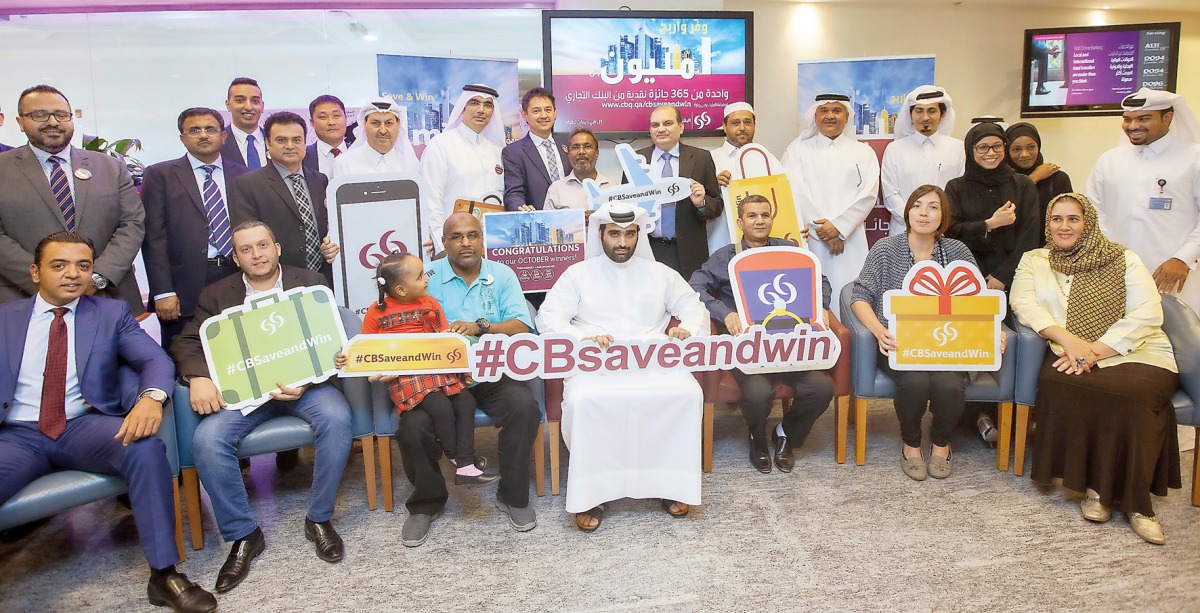 Second monthly winners of Commercial Bank’s ‘Save & Win Campaign’ along with the bank officials at Commercial Bank’s Villagio branch.