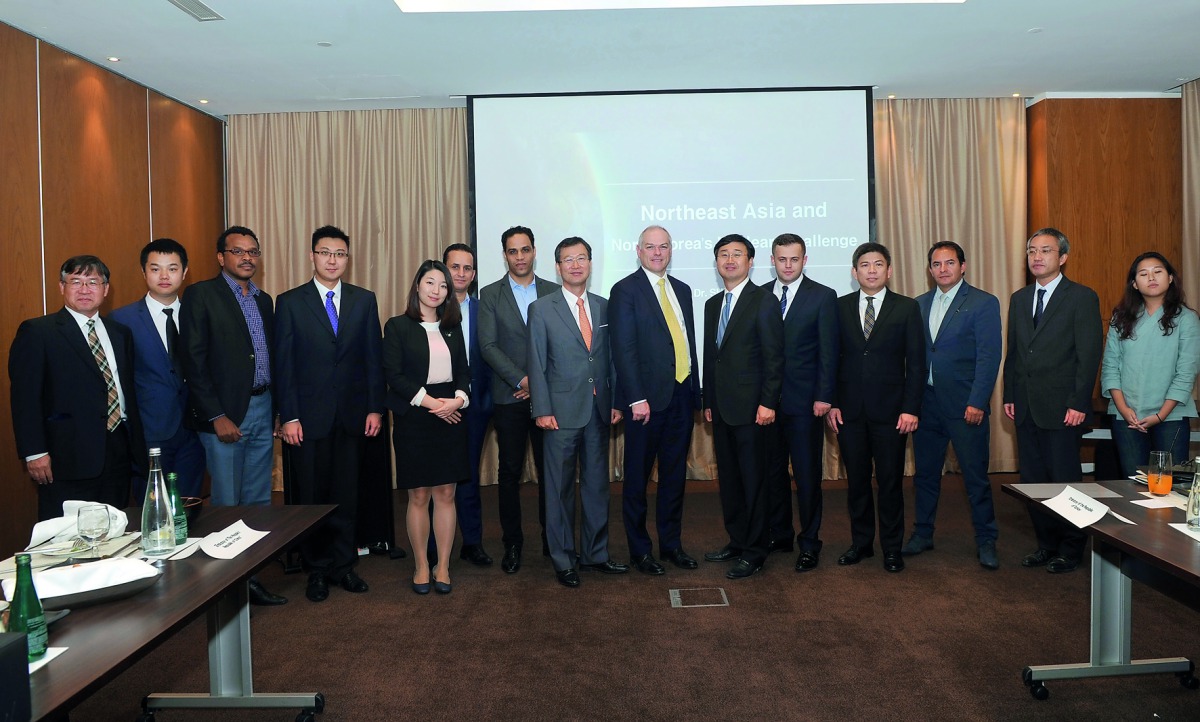 Dignitaries pose for a picture at the round table. Pic: Kammutty VP / The Peninsula