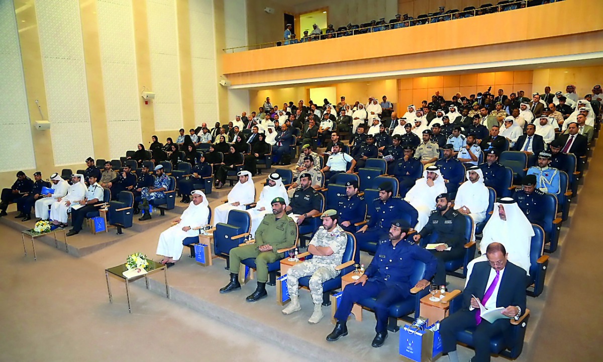 Participants at the seminar organised by the Police College at the Officers Club of the General Directorate of Civil Defence, yesterday.