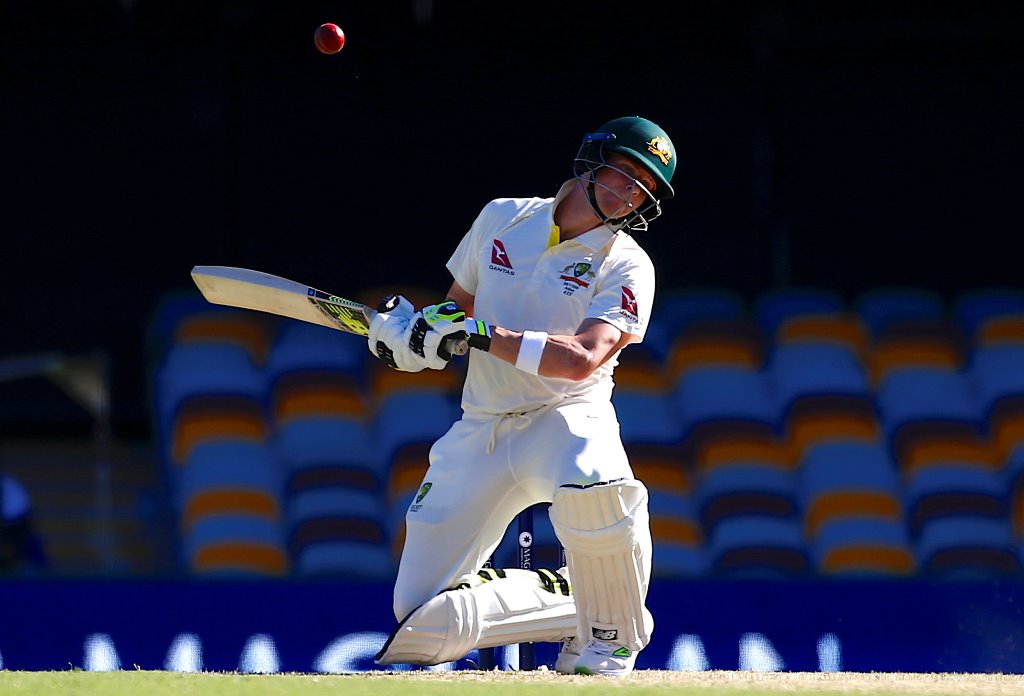Cricket - Ashes test match - Australia v England - GABBA Ground, Brisbane, Australia, November 24, 2017. Australia's captain Steve Smith avoids a bouncer bowled by England's Stuart Broad during the second day of the first Ashes cricket test match. Reuters