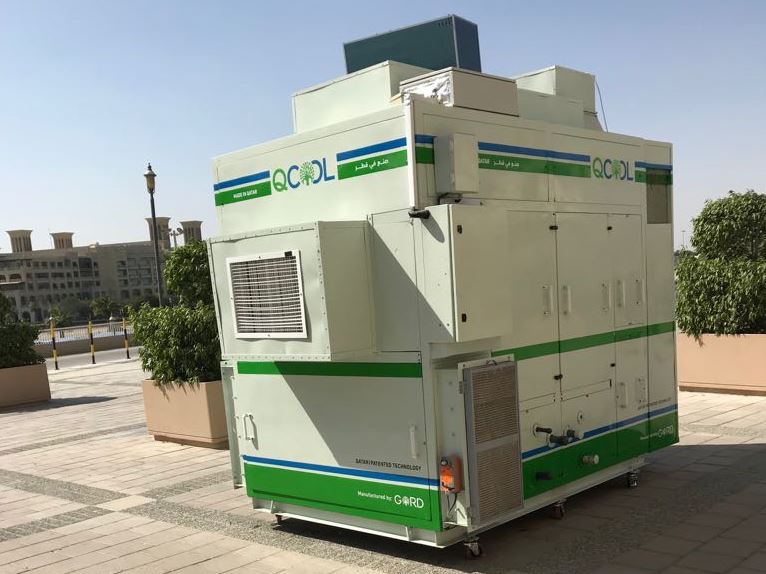 A view of the first Qatari patent smart air conditioning system ‘QCOOL’. 