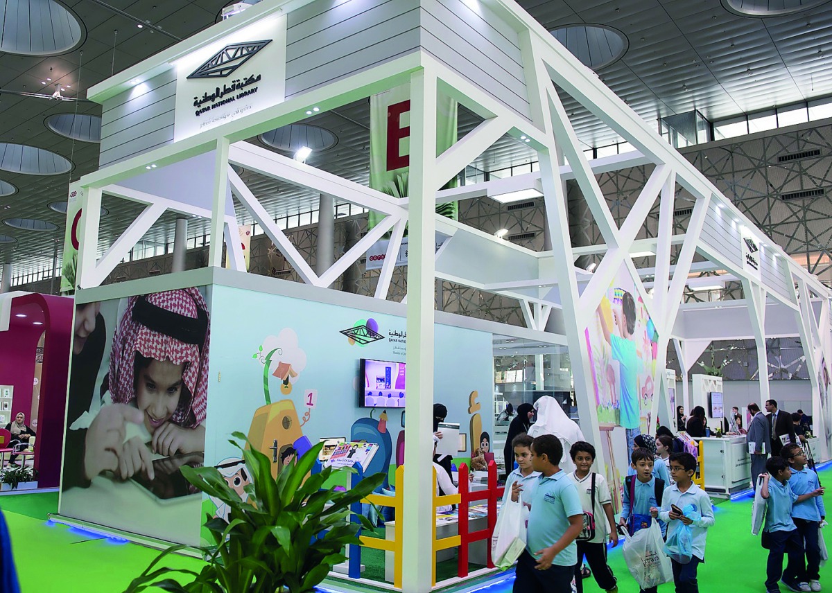 Qatar National Library’s booth at the 28th Doha International Book Fair. 