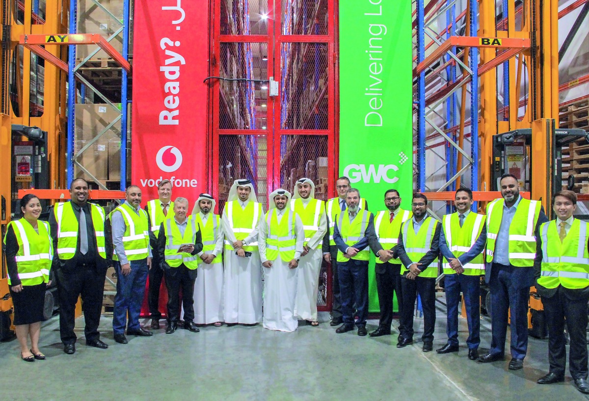 Vodafone Qatar and GWC officials during the site visit.