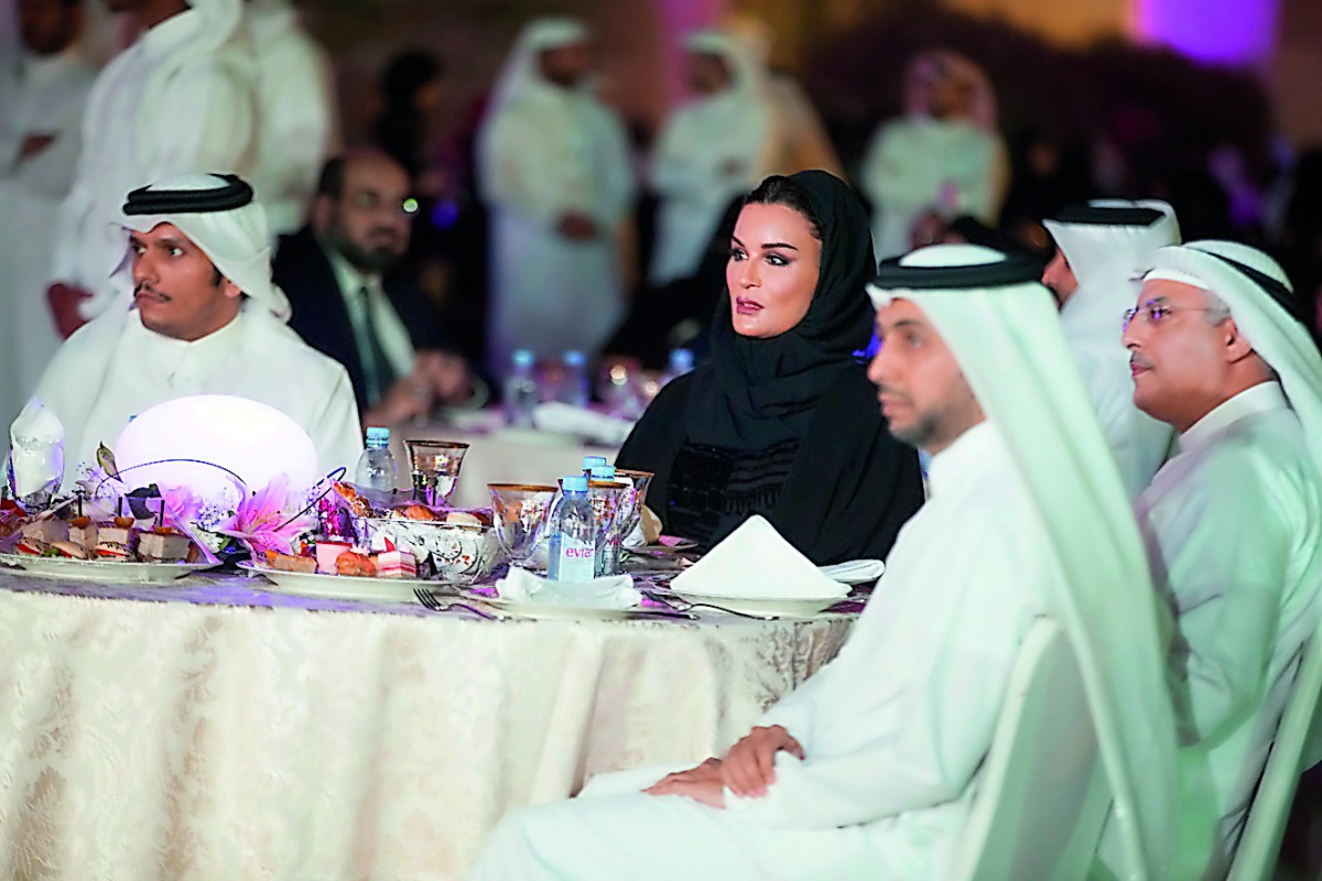 H H Sheikha Moza bint Nasser attending the Qatar University 2017 Alumni Reunion, yesterday.  Pic: Aisha Almusalam