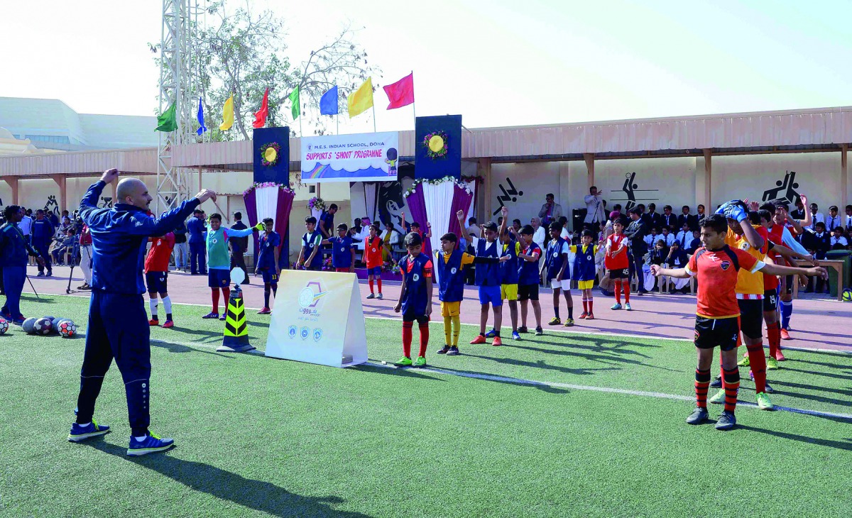 Students during a session at the third edition of ‘Shooot’ awareness programme at MES Indian School yesterday. 