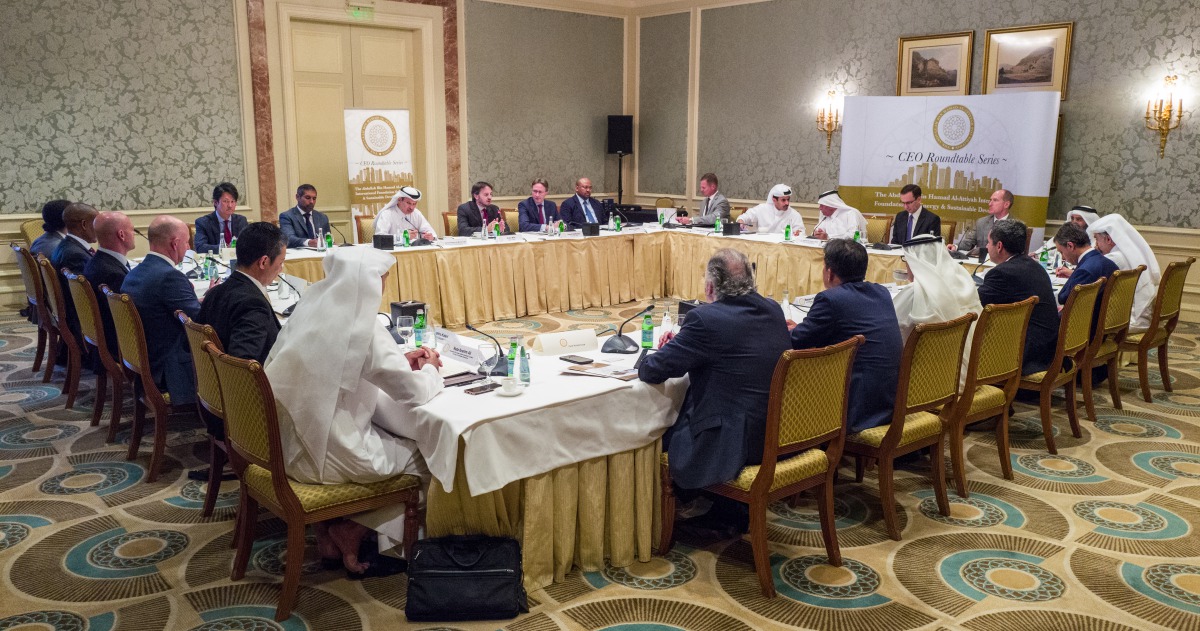 Experts from the energy industry from  around the world, including Qatar, discussing 2018 industry’s outlook at the ‘6th CEO Roundtable’ meeting hosted by ‘Al-Attiyah Foundation’.