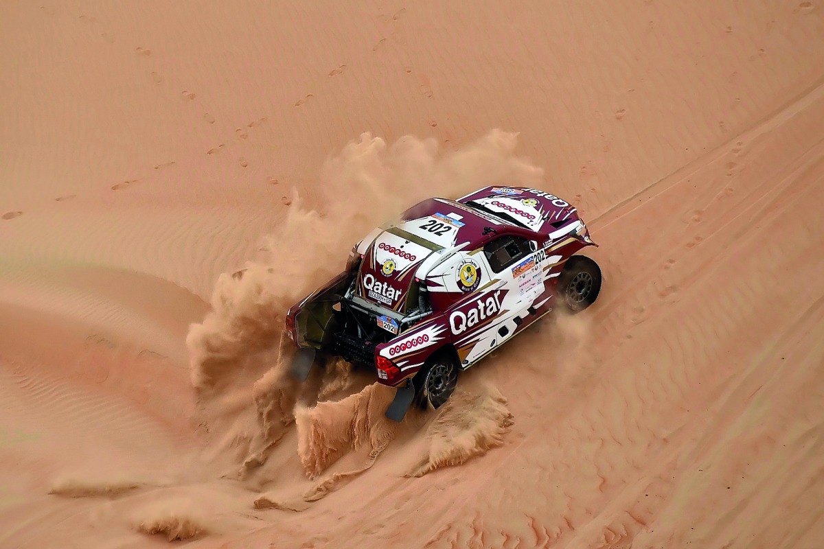 Qatar’s Nasser Saleh Al Attiyah taking part in the Middle East Rally Championship (MERC) in this file picture.
