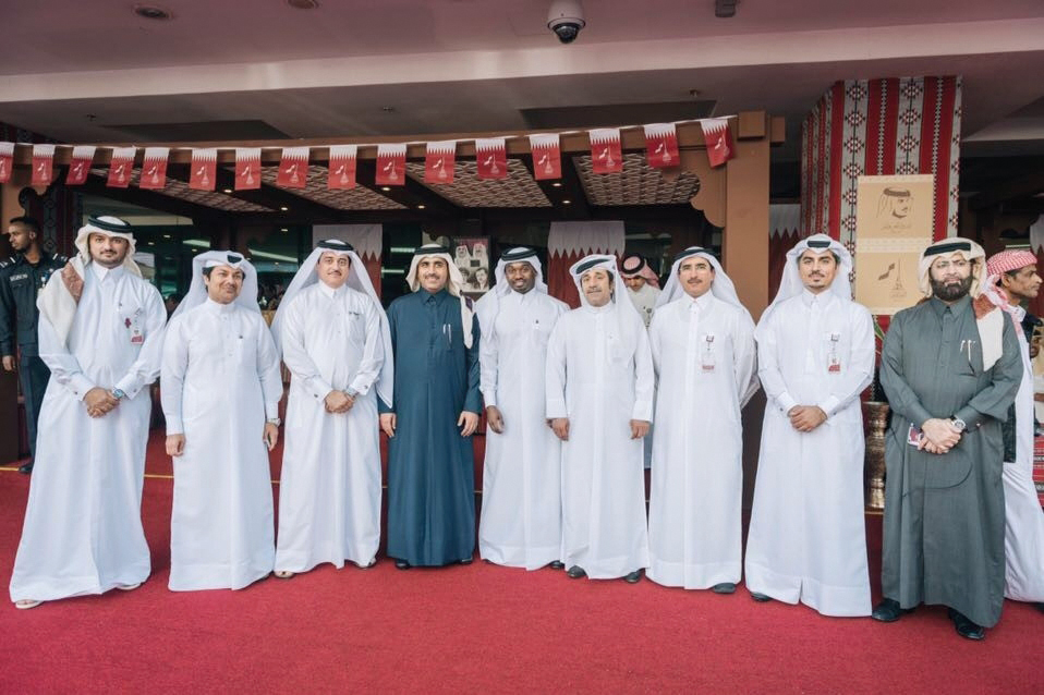 Officials at the event to mark the Qatar National Day.