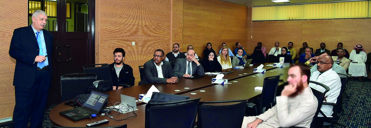 Associate Dean of Graduate Studies at the University of Regina, Prof Amr Henni, delivering the lecture.