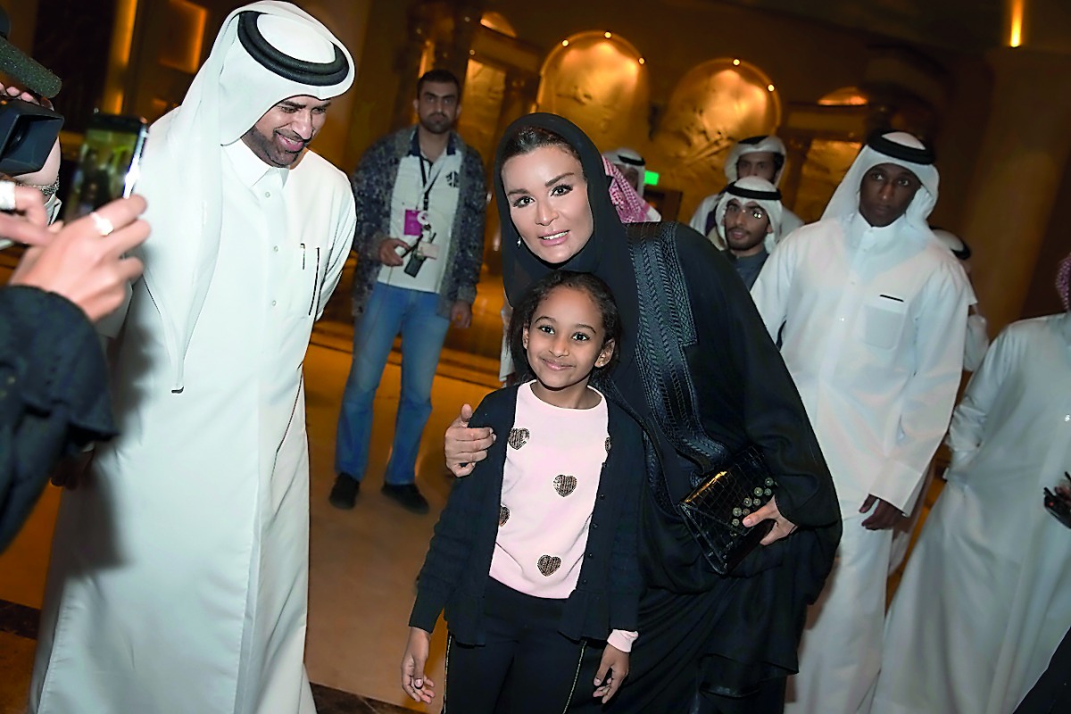 H H Sheikha Moza bint Nasser, Chairperson of Qatar Foundation (QF), visited Katara Cultural Village to witness National Day festivities.  Pic: Aisha Almusalam 