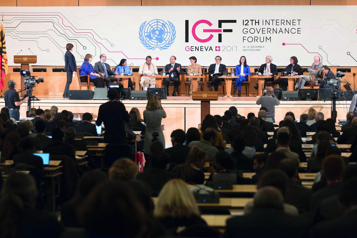 Panel discussion at the IGF meet in Geneva. 