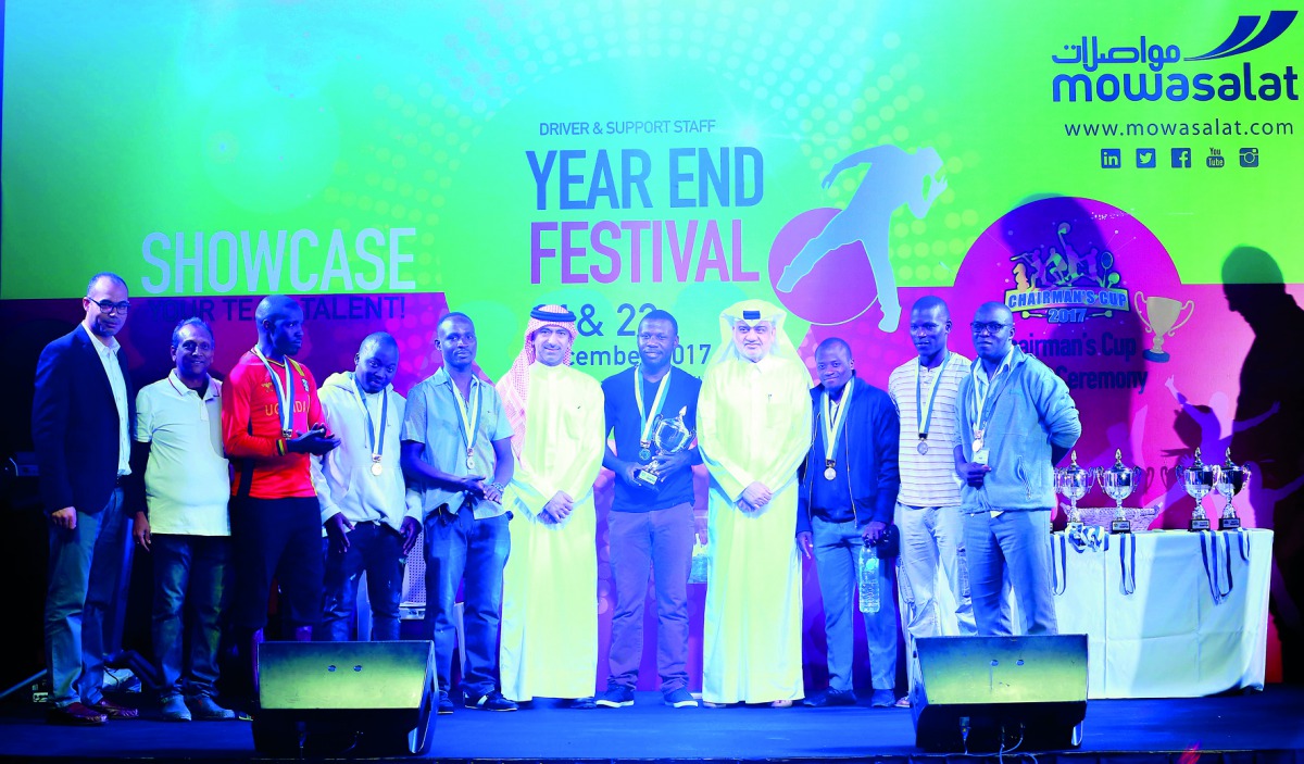 Mowasalat officials and staff during the event at Karwa City.