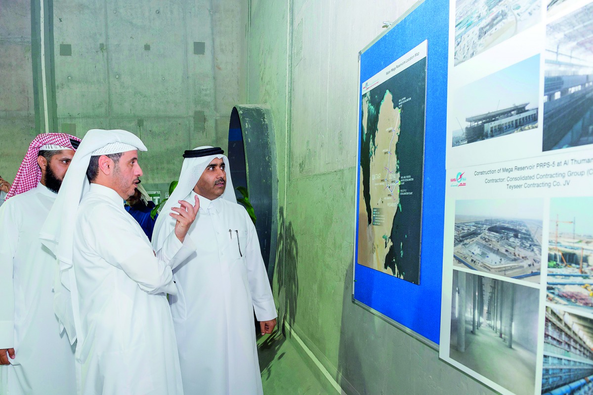 Prime Minister and Interior Minister H E Sheikh Abdullah bin Nasser bin Khalifa Al Thani yesterday paid an inspection visit to the water security mega strategic reservoirs project in Al Thumama.