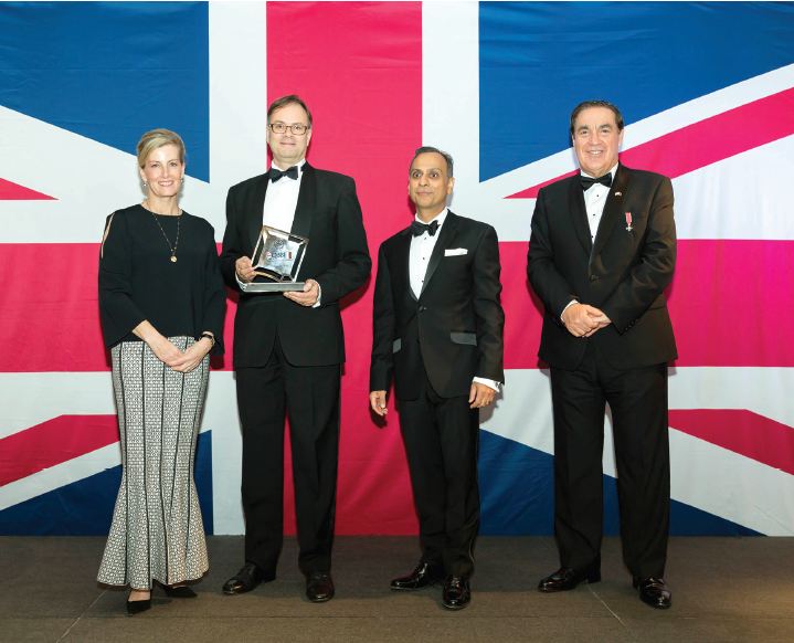 From Left: Her Royal Highness Sophie, the Countess of Wessex, with Andrew North, British Ambassador Ajay Sharma and QBBF Chairman Emad Turkman