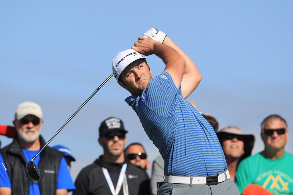 Rahm of Spain plays his shot from the second tee during the first round of the Farmers Insurance Open at Torrey Pines South on January 25, 2018 in San Diego, California. Sean M. Haffey/AFP