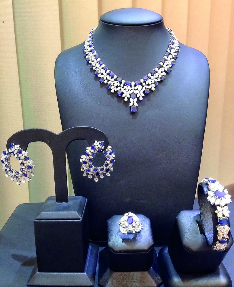 A jewellery set created by Qatari designer Sara Al Hammadi. 