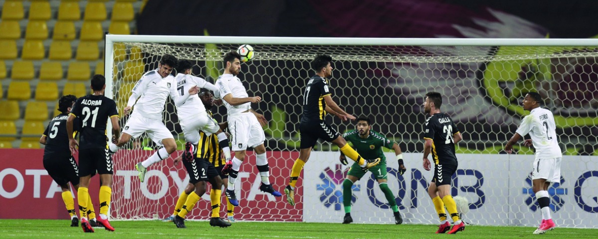 Action during the QNB Stars League match between Al Sadd and Qatar SC at the Qatar SC Stadium on Saturday.