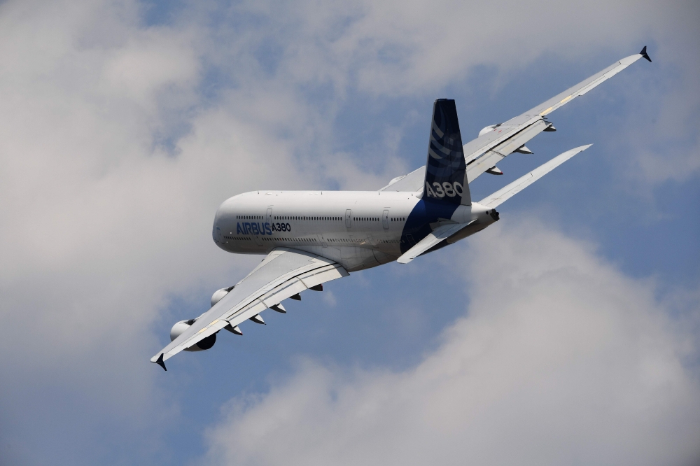 File photo showing an Airbus A380 during a flying display at the International Paris Air Show in Le Bourget outside Paris. (AFP / CHRISTOPHE ARCHAMBAULT)
