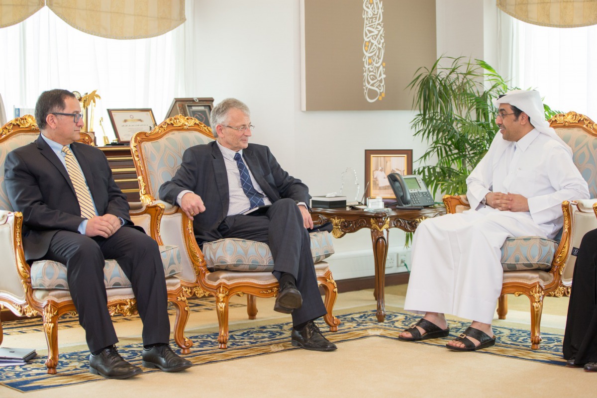 Chairman of the National Human Rights Committee (NHRC), Dr Ali bin Smaikh Al Marri, with Canadian delegation.