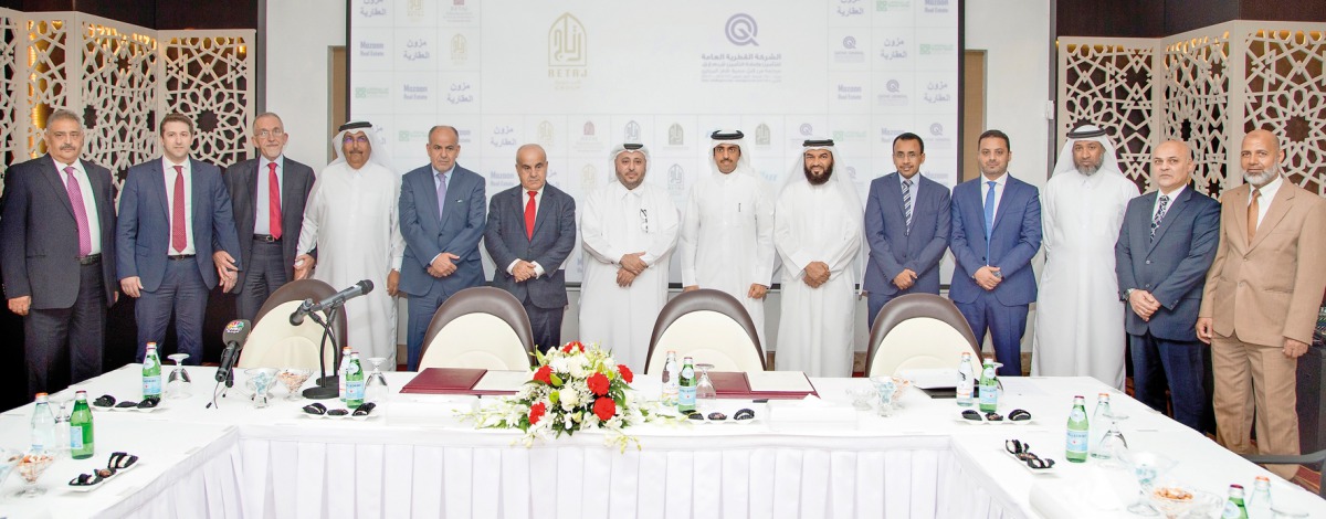 Top officals of Retaj Hotels & Hospitality and Mozoon Real Estae Company during the signing ceremony.