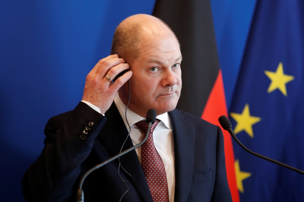 German Finance Minister and Vice Chancellor Olaf Scholz in Paris, France March 16, 2018. REUTERS/Benoit Tessier
