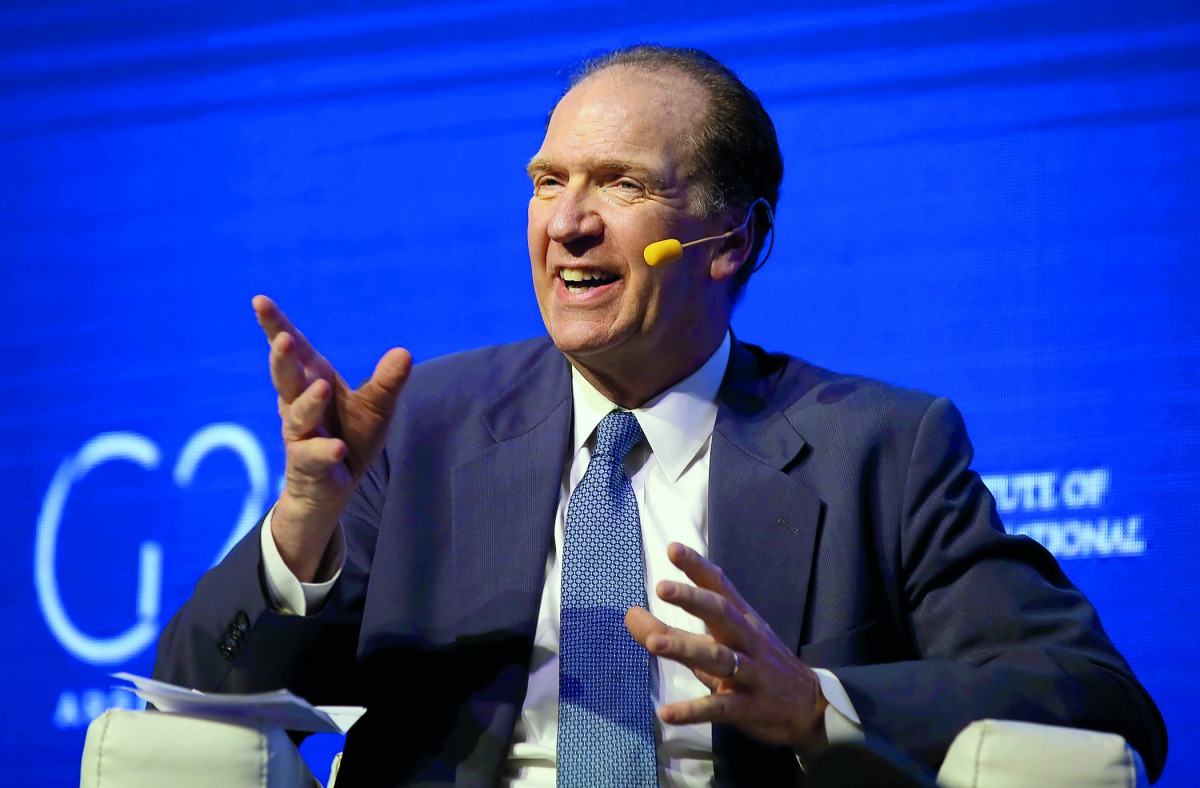 David Malpass, Under Secretary for International Affairs at the U.S. Department of the Treasury, gestures during the 2018 G20 Conference entitled 