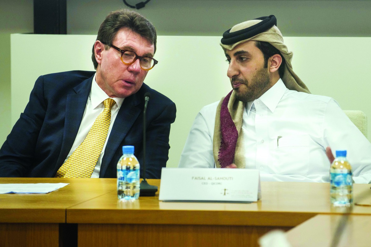 Dean of CLPP, Professor Clinton Francis (left), and CEO of QIC, Faisal Rashid Al Sahouti.
