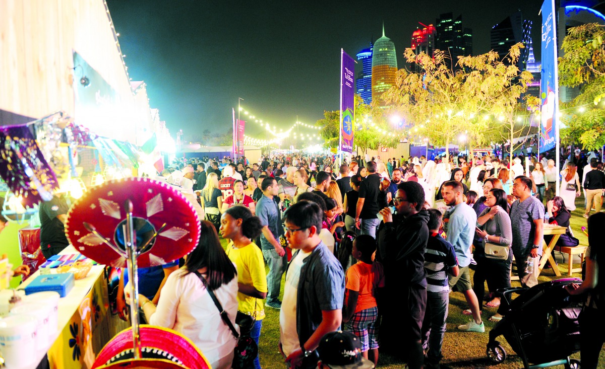 Hundreds of food lovers throng the various stalls at the 9th Qatar International Food Festival at Hotel Park. Pic:Salim Matramkot/The Peninsula
