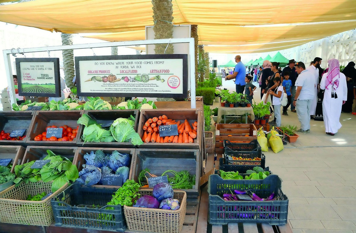 Torba Farmers Market at Qatar Foundation’s Ceremonial Court. 