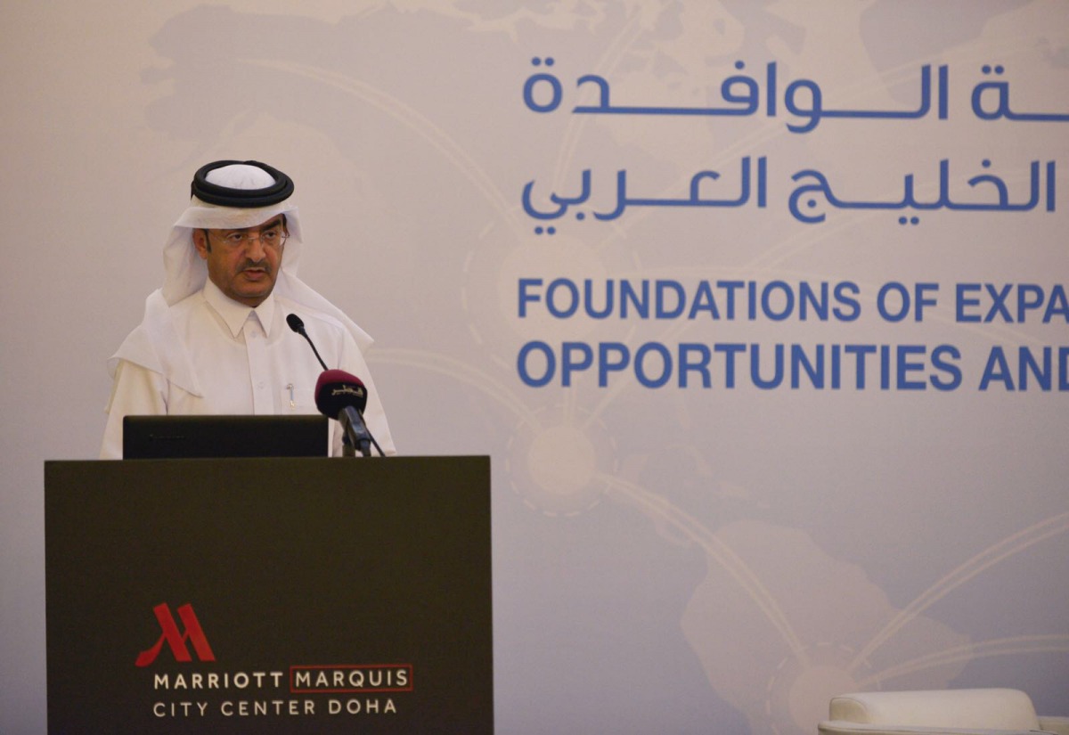 Assistant Under-Secretary for Statistical Affairs at the Ministry of Development Planning and Statistics Sultan Al Kuwari addressing the audience at the workshop 