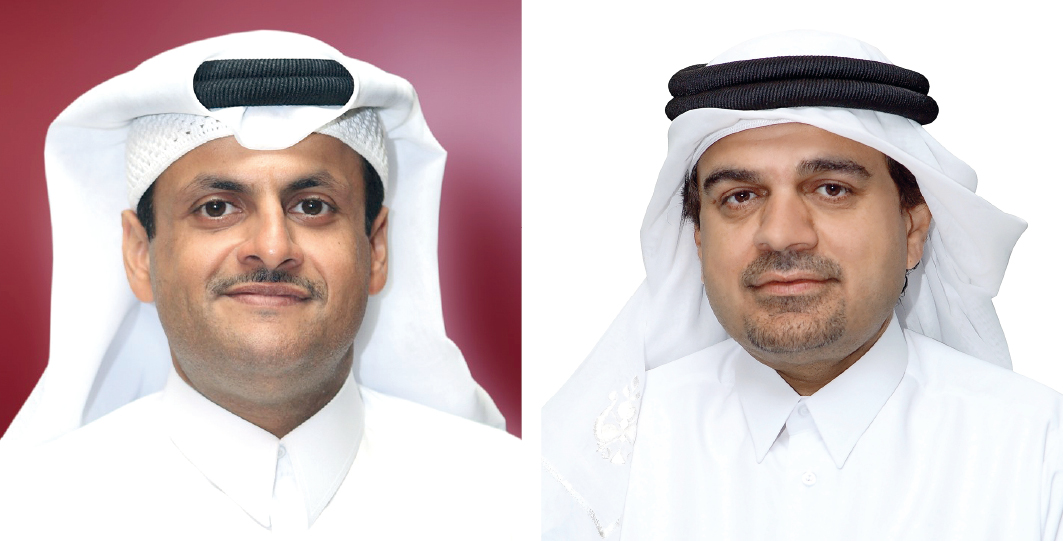 Sheikh Abdullah bin Thani bin Abdullah Al Thani (left), Vice-Chairman of QIIB; and Dr Abdulbasit Ahmed Al Shaibei, QIIB Chief Executive Officer.