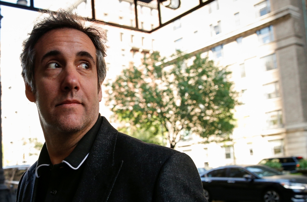 
Donald Trump's personal lawyer Michael Cohen arrives at his hotel in New York City, May 9, 2018. Reuters/Brendan McDermid
