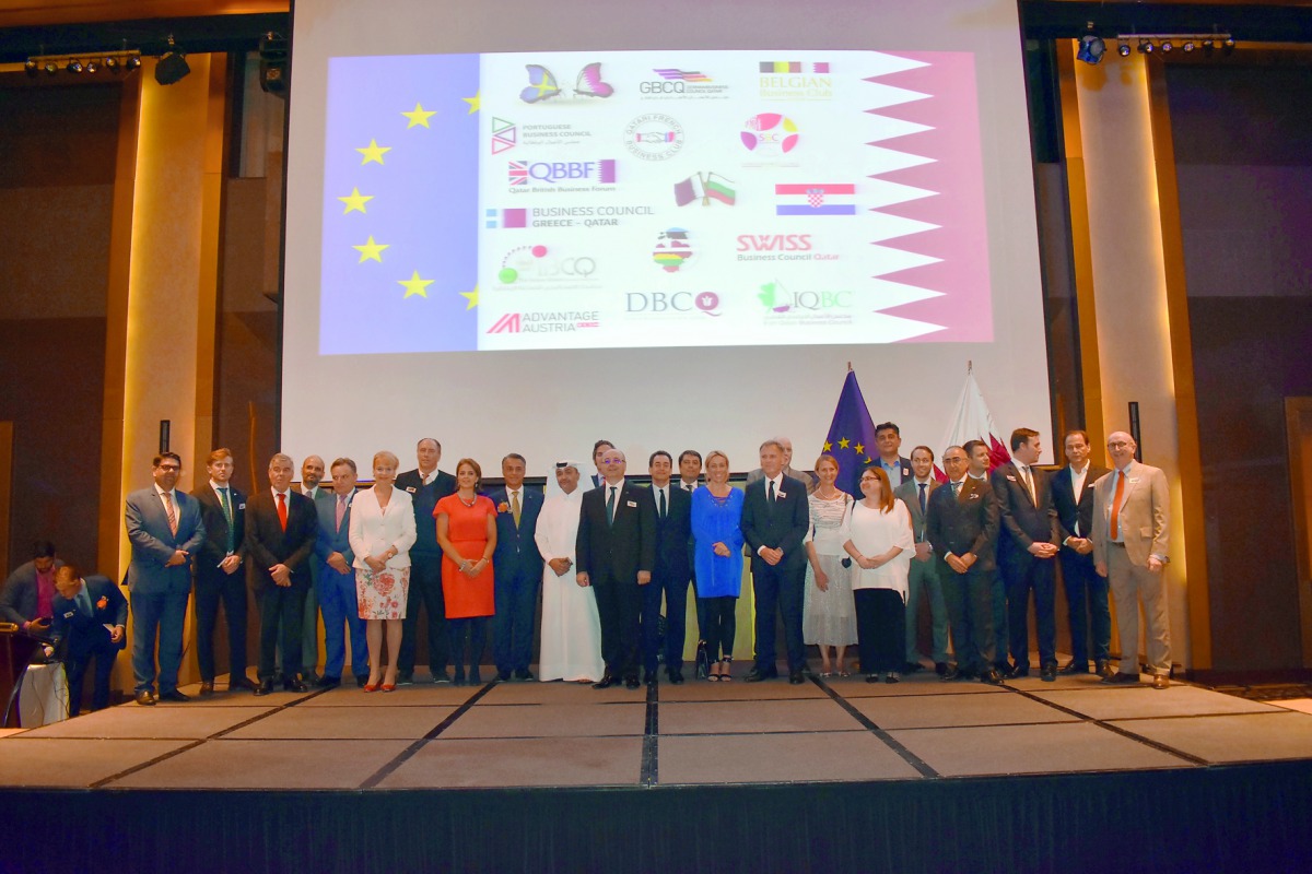 The dignitaries at the celebration oThe dignitaries at the celebration of Europe Day.f Europe Day.