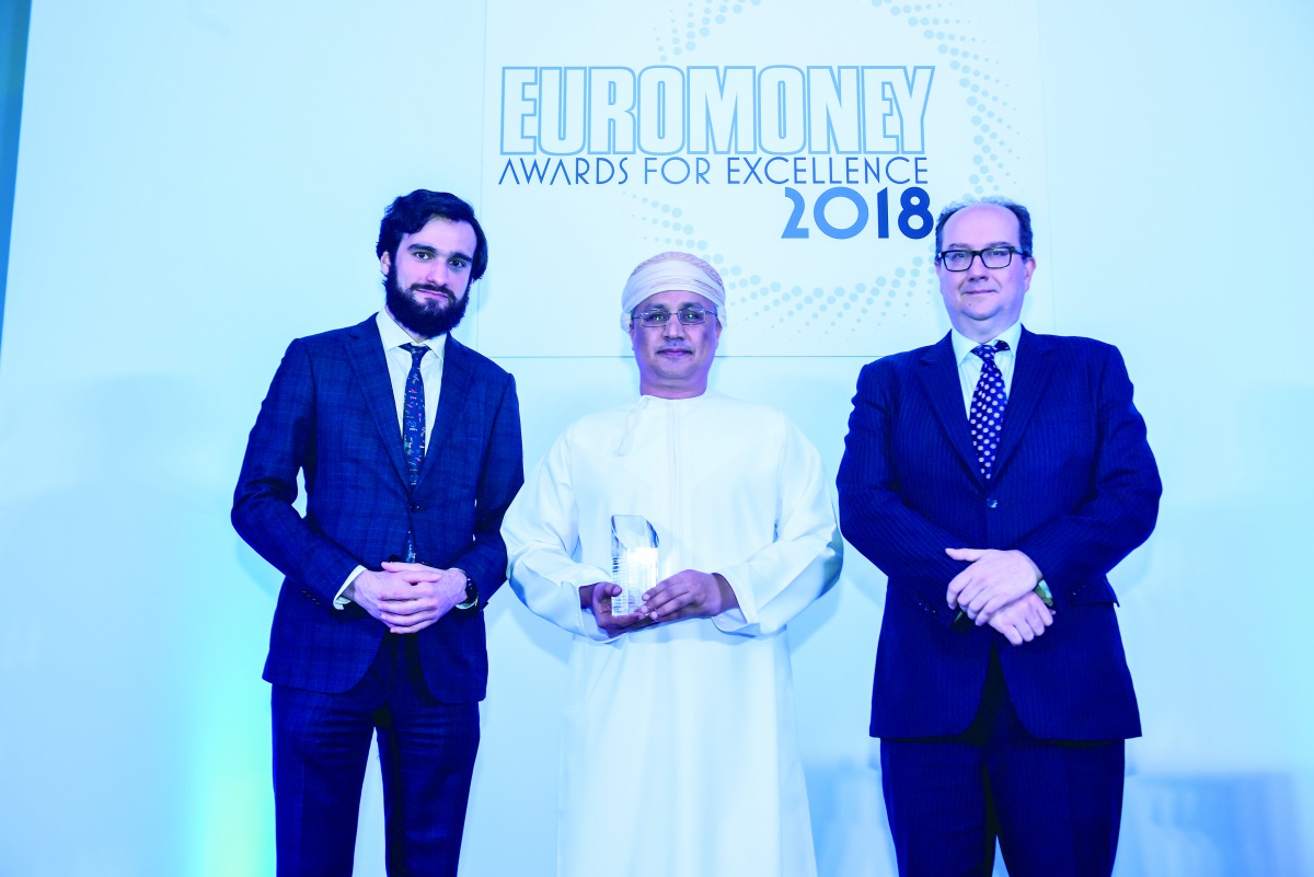 The officials with the Euromoney Award.