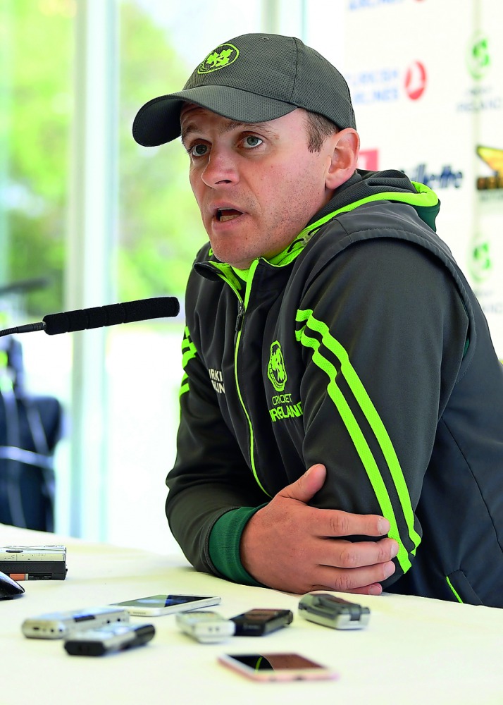 Ireland's William Porterfield during a press conference. Reuters/Clodagh Kilcoyne