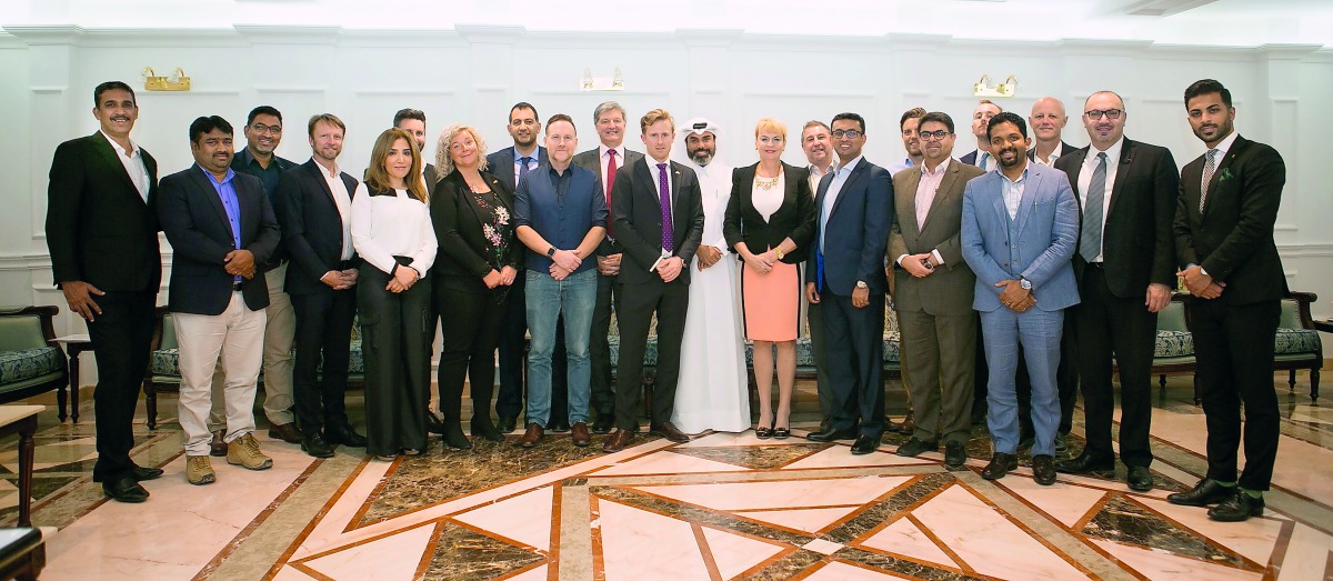 The members of the Swedish Chamber of Commerce at the first General Assembly held in Doha, recently.