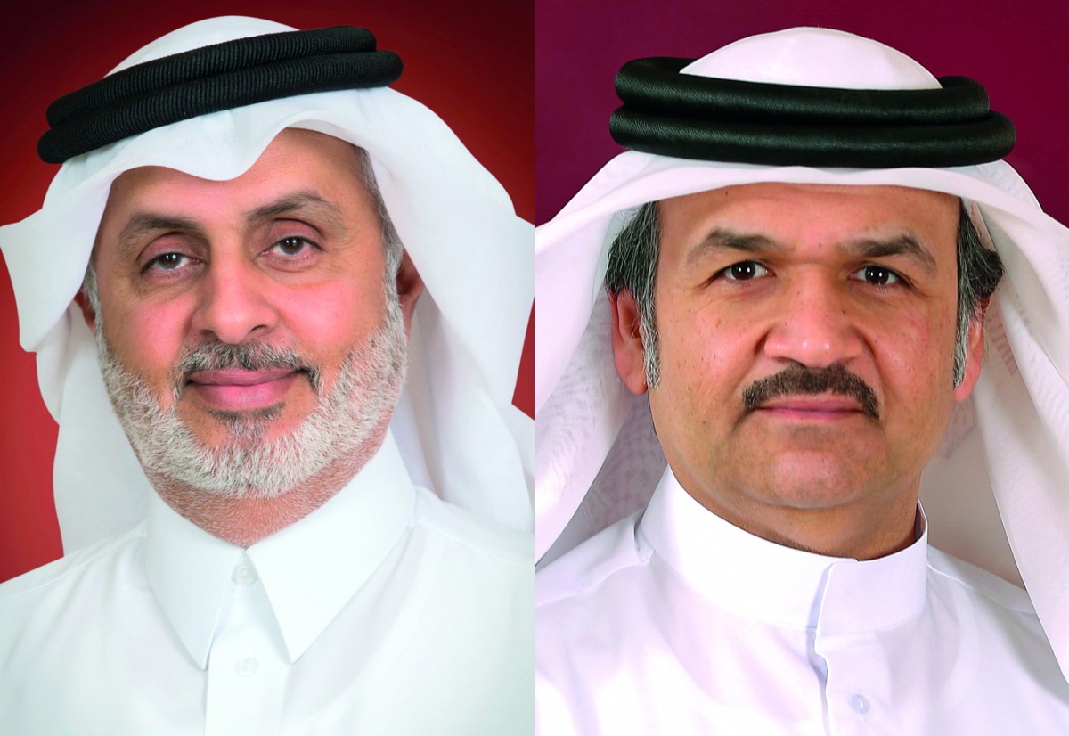 UDC Chairman Turki bin Mohammed Al Khater (left) and UDC President and Chief Executive Officer, Ibrahim Jassim Al Othman