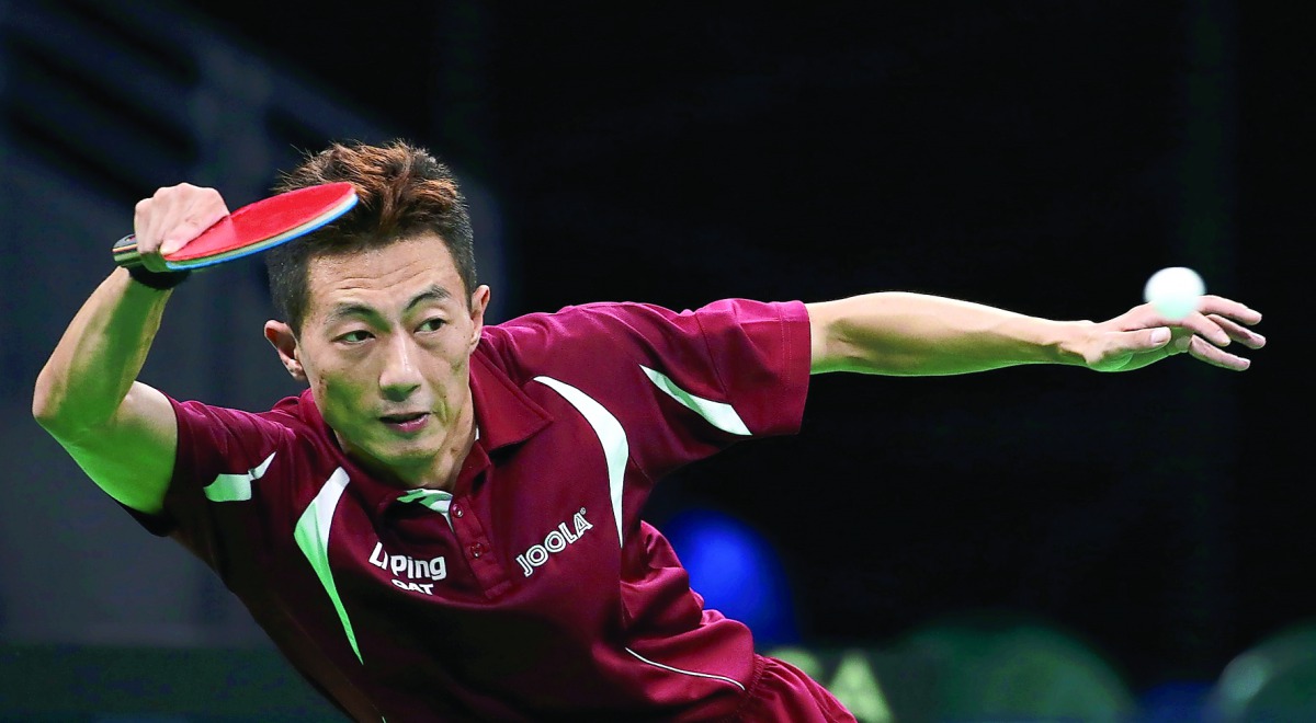 Qatar’s Li Ping in action in this file picture.