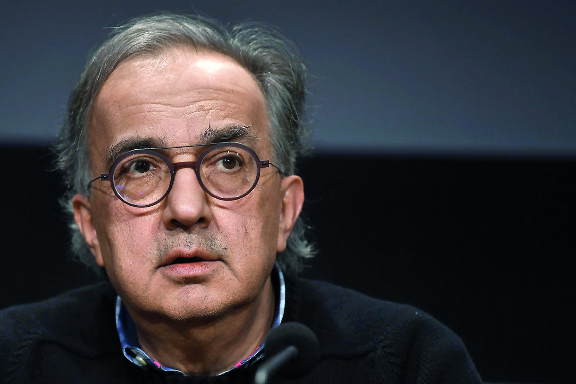 Sergio Marchionne, gives a speech during the presentation of the new Alfa Romeo Sauber Formula One Team car at the Alfa Romeo Historical Museum in Arese, near Milan on December 2, 2017.  AFP / Marco Bertorello