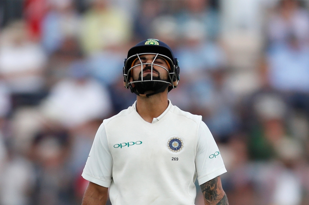 India's Virat Kohli looks dejected as he walks off Action Images via Reuters/Paul Childs
