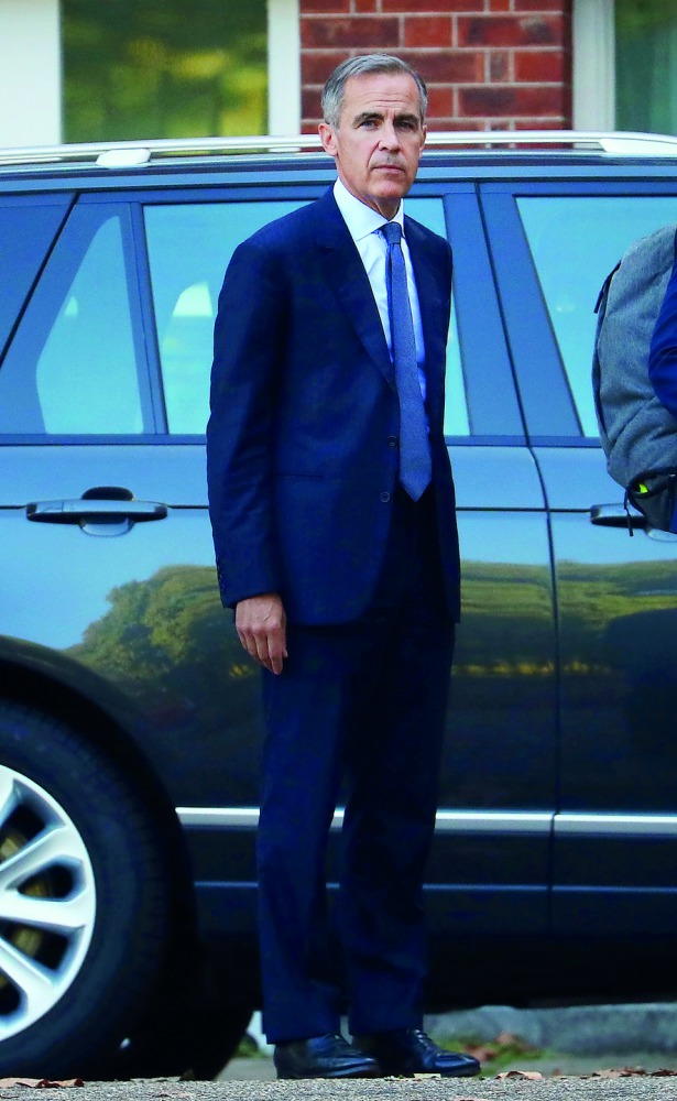 Mark Carney, Governor of Bank of England leaves Downing Street in London, Britain, September 13, 2018. Reuters/Hannah McKay 